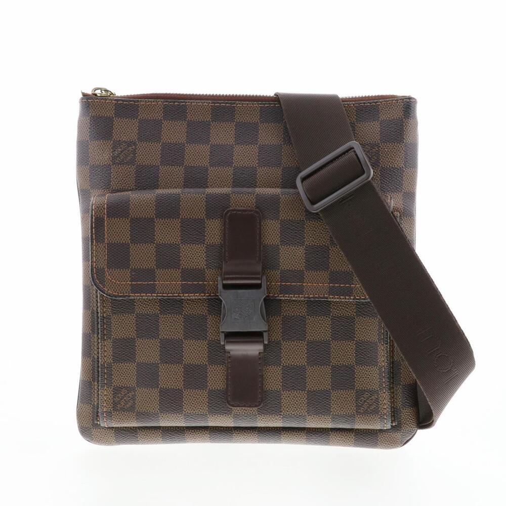 LOUIS VUITTON Pochette Melville Damier Ebene Brown Bag AB